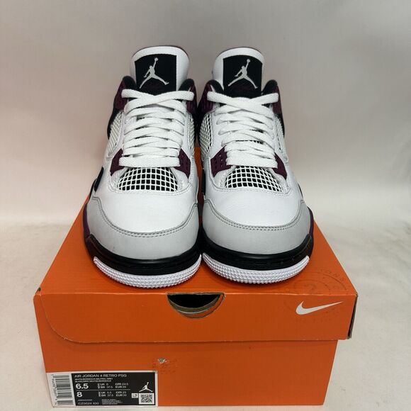 Nike Air Jordan 4 Retro x Paris Saint-Germain “Bordeaux” Factory Flaw - Picture 4 of 8